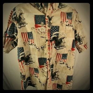 Redhead Brand Shirt with Flags and Monuments on it